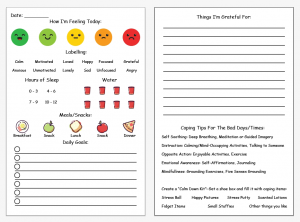 Mental Health Tracking Card Picture